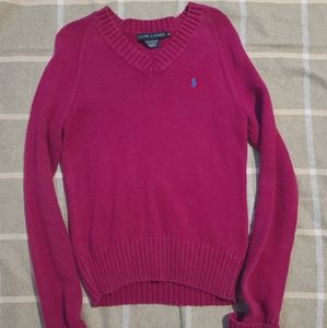 Ralph lauren 100% cotton magenta sweater